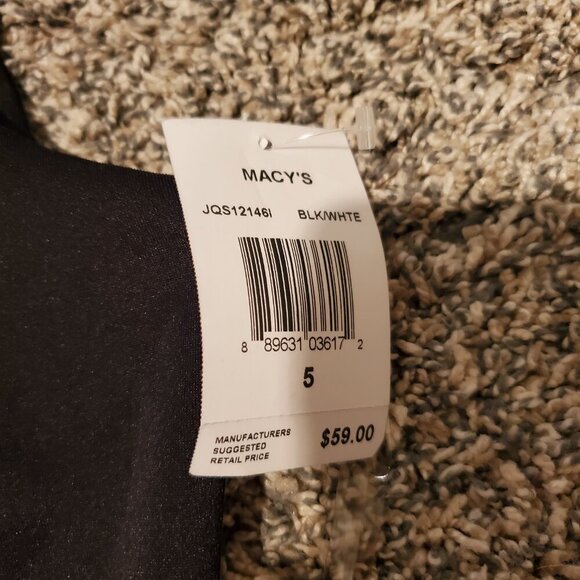 NWT Crystal Doll Cutout Fit and Flare Polka Dot Dress Black White Junior's 5 - Picture 2 of 8